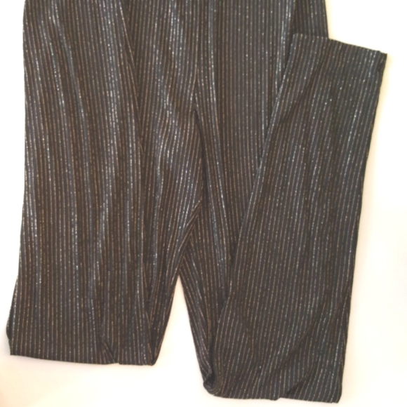 Jumpsuit Sexy Strappy Pullover Gold Metallic Stripes Black   Small Halloween - Picture 9 of 11